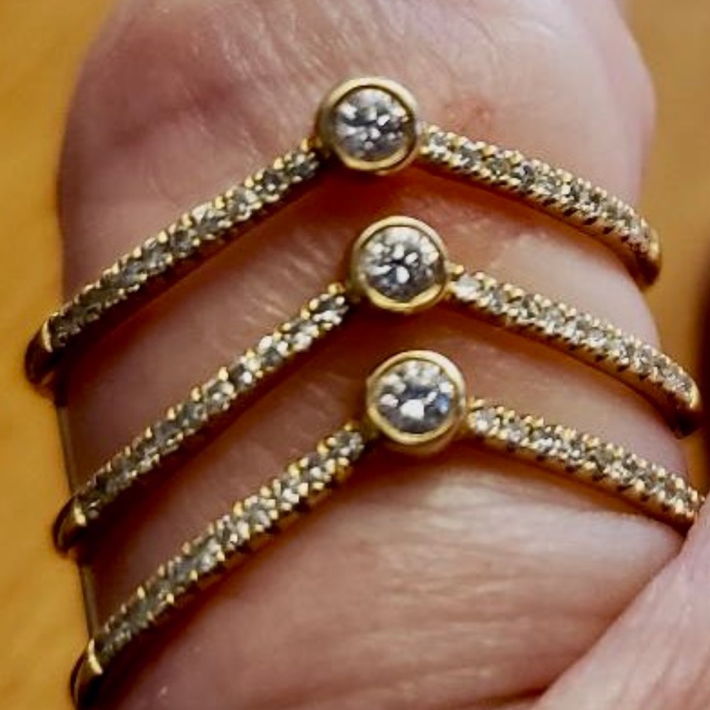 NEW 14ky Yellow Gold Natural Diamond Ladies Cluster Ring Size 7 1/3 carat